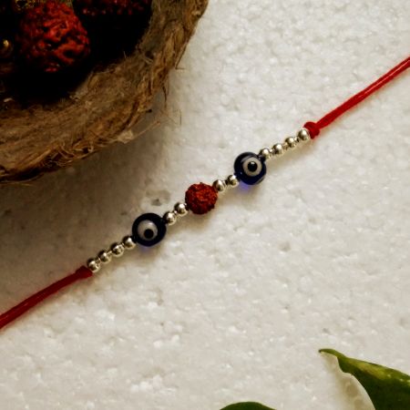 Elegant Acrylic Beads, Glass Rakhi for Brothers
